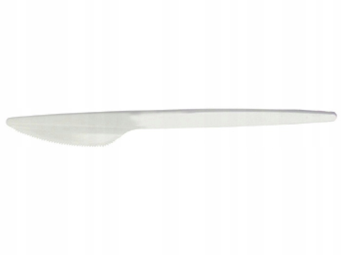 Noże jednorazowe tanio 100 sztuk białe