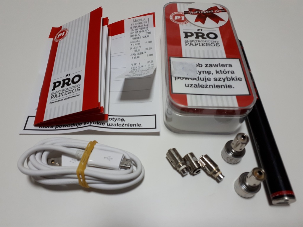 e-Papieros / P1 PRO 1100 mAh / Zestaw / Komplet