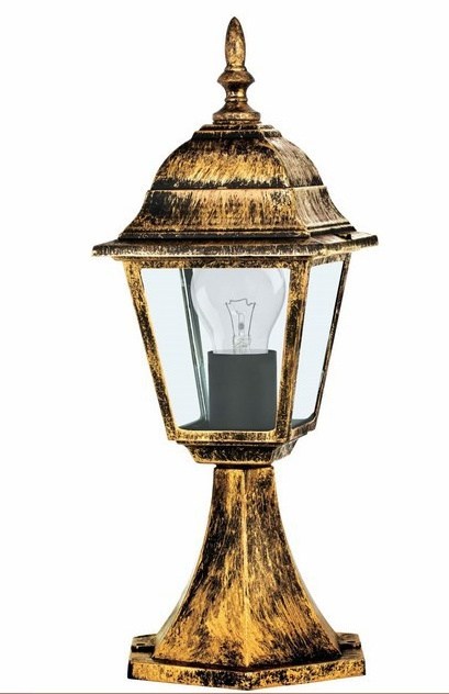 Lampa słupek ogrodowa JULLES IP23 stare złoto 30cm