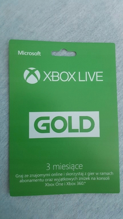 Xbox live Gold 3 miesiące