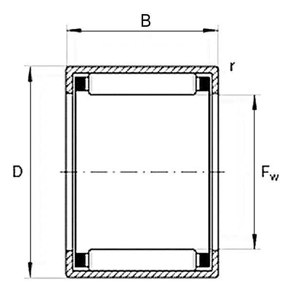 Łożysko igiełkowe B-55 TORR 7,94x12,7x7,92