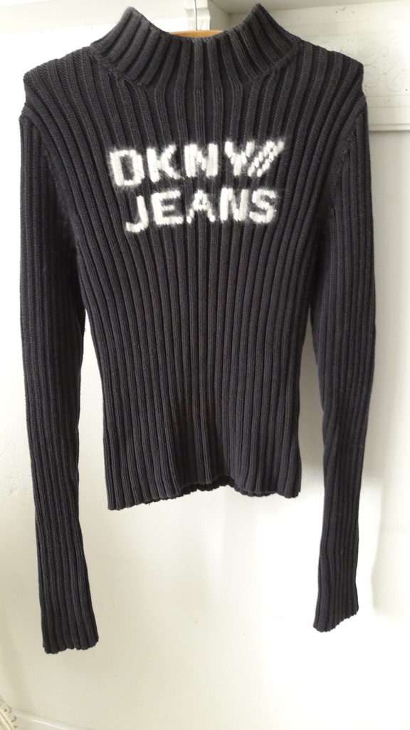 DKNY Jeans sweter szary coton Wyp.szafy r.L