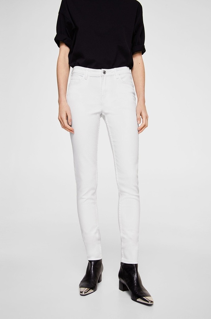 MANGO MNG białe jeansy skinny 34 XS nowe z metką