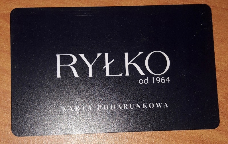 RYŁKO KARTA PODARUNKOWA MASSIMO WARTOŚĆ 250,00 PLN