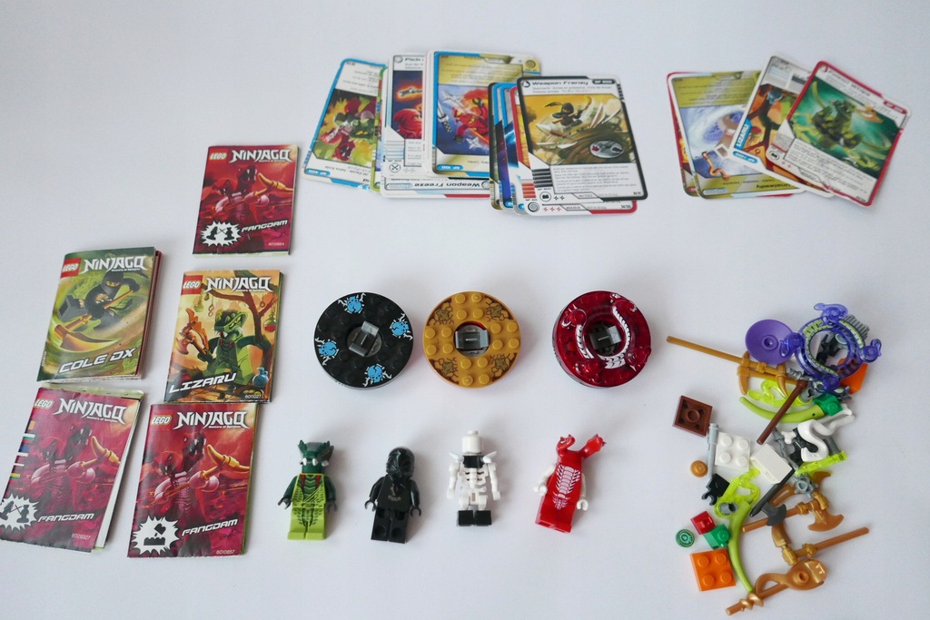 Lego NINJAGO spinnery, figurki, karty, spinner