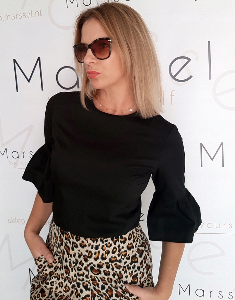 Koszula damska Model Marika czarna - Marssel S