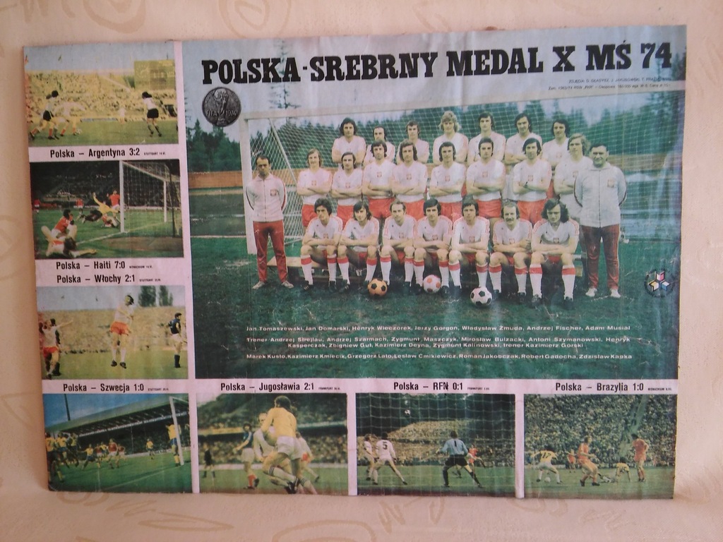 Plakat reprezentacji Polski MŚ 1974
