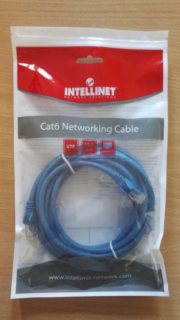 Kabel LAN RJ45, Intellinet 342605, 3m, CAT 6, blue
