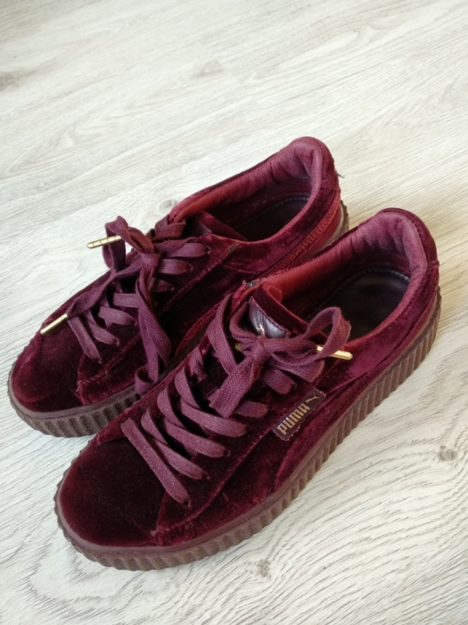 Buty Puma x Richanna creepers velur bordowe 39