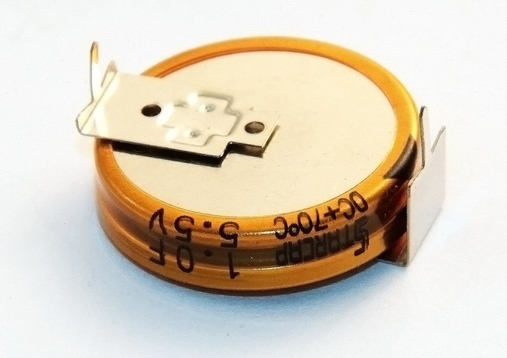 Kondensator GOLD-CAP GOLDCAP 1F 5,5V poziomy 20mm