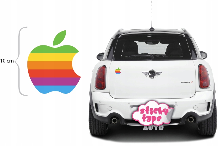 Naklejka na samochód/samochodowa logo apple 70