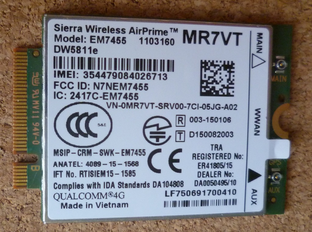 Modem Dell LTE 4G HSPA+ WWAN DW5811e NOWY GWAR