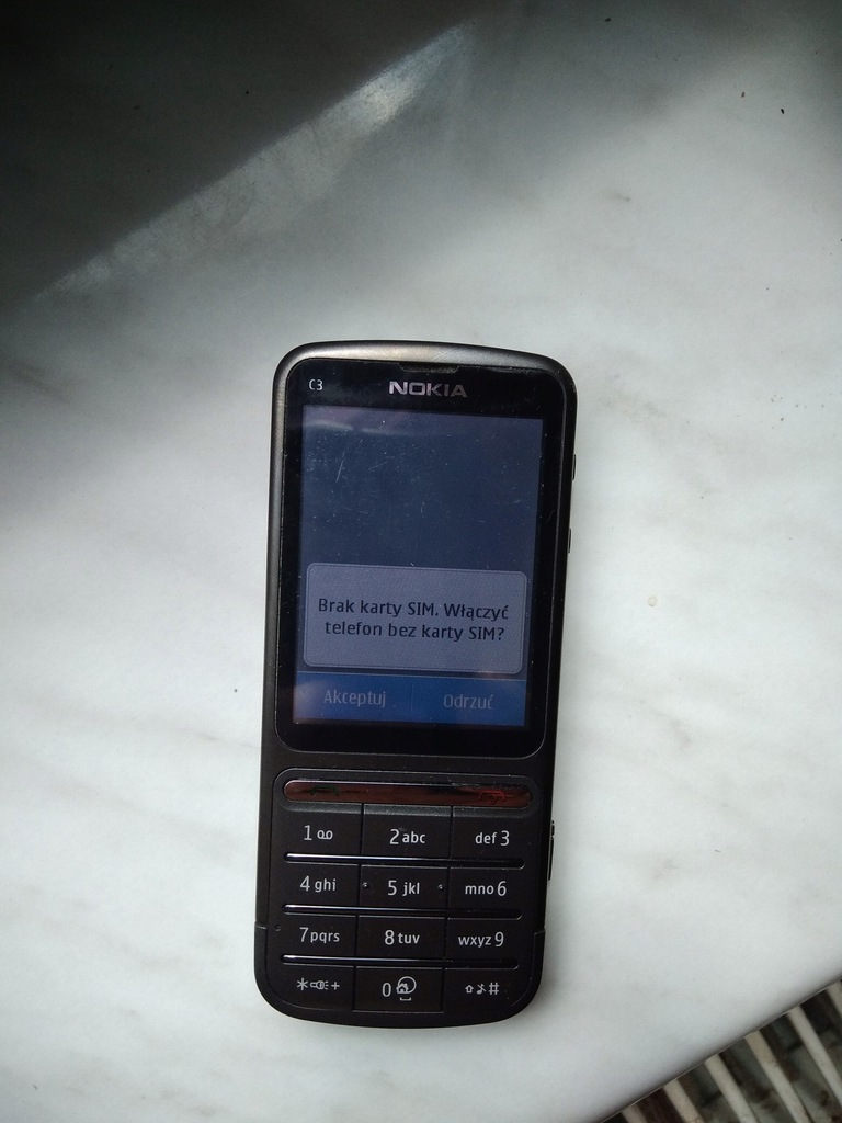 NOKIA C3-01 WŁĄCZA SIĘ BEZ SIM LOCKA