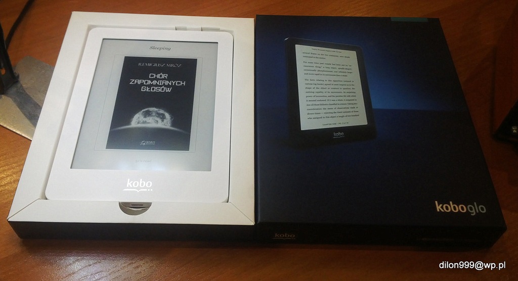 Czytnik ebook Kobo Glo biały błękitny okazja!