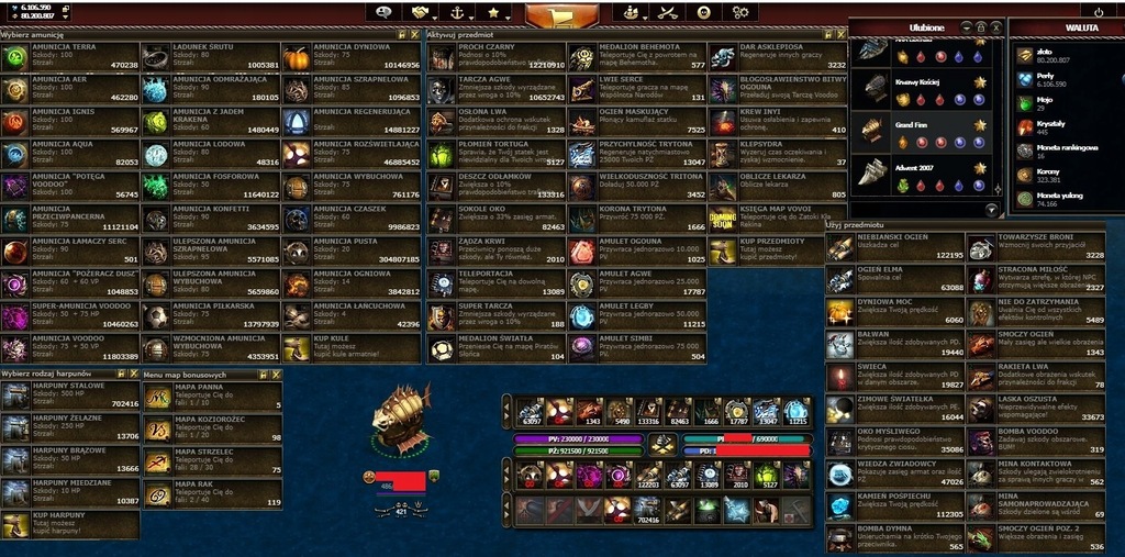 Seafight 35LVL Konto z czołówki TOP10 PL2 FULLL !