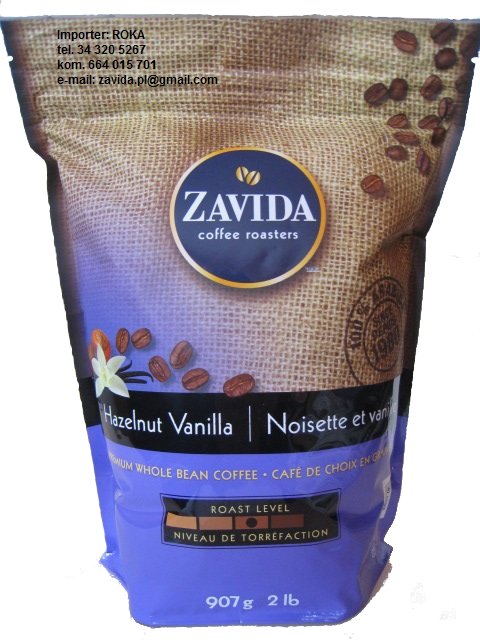 Kawa ZAVIDA Orzechowo Waniliowa 907g + 40g ROKA