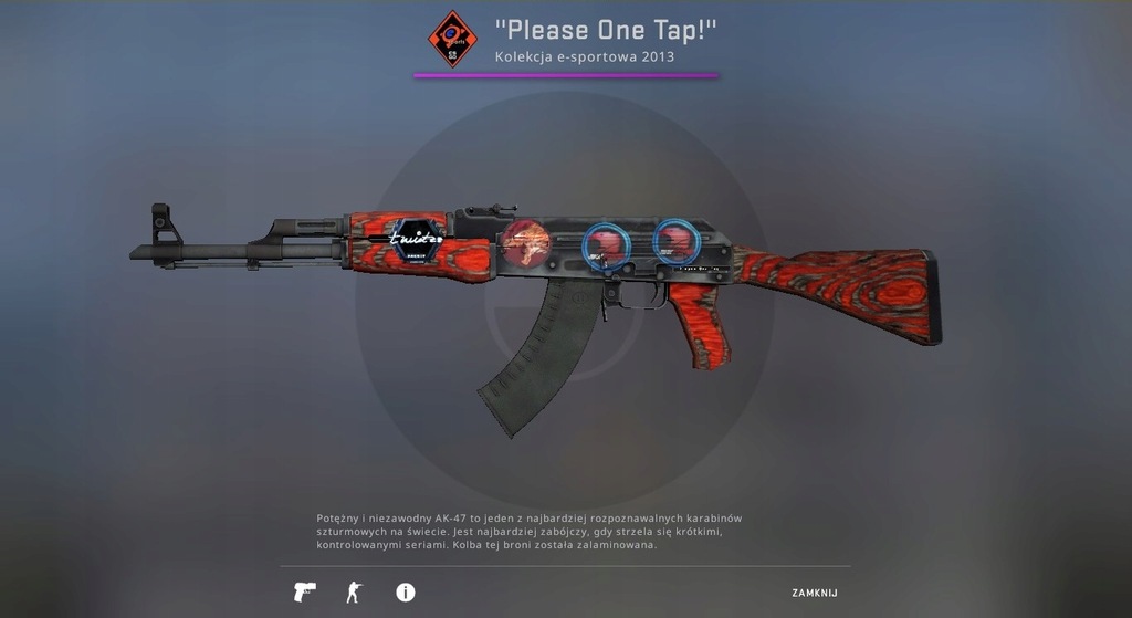 AK-47 | Czerwony laminat Red Laminate HOWL MW CSGO