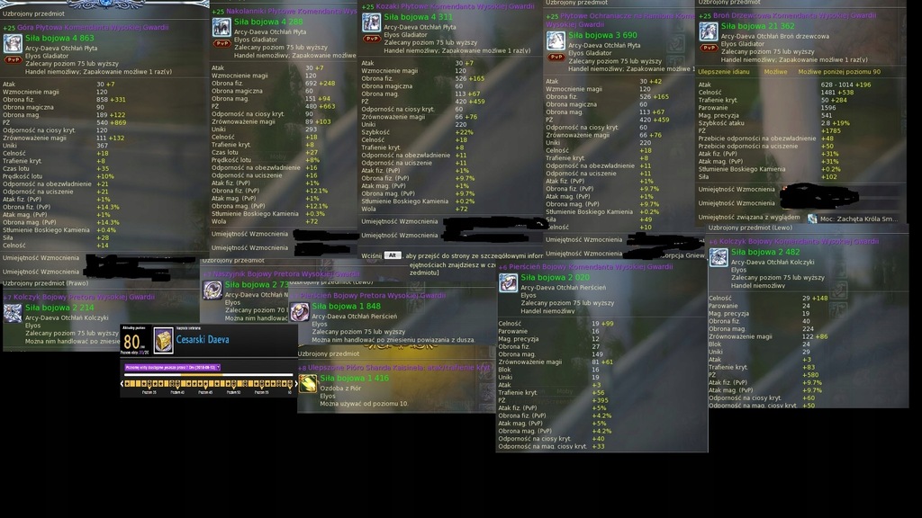Aion konto BARUS Ely Gladiator PVP Full +25