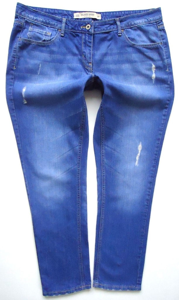 NEXT spodnie jeansy elastyczne rurki SKINNY 44