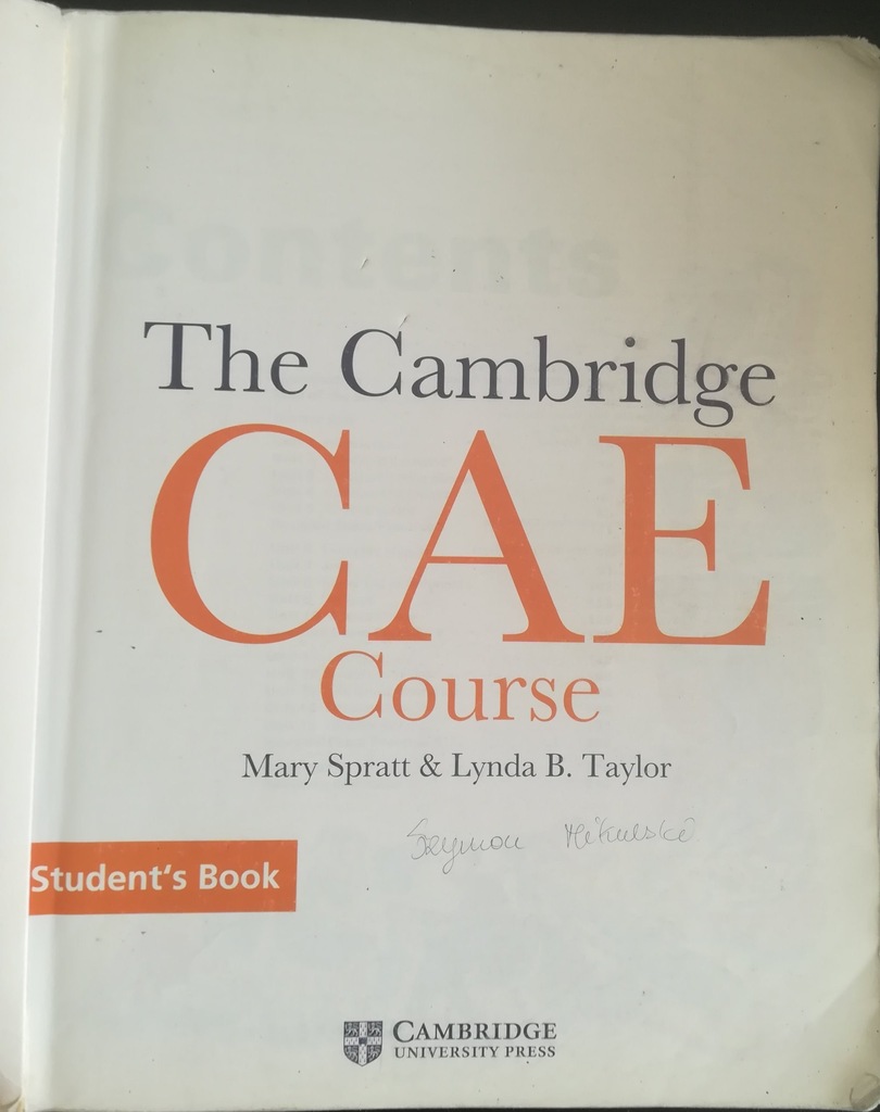 The Cambridge CAE Course SPRATT Mary TAYLOR Lynda - 7737427858 ...