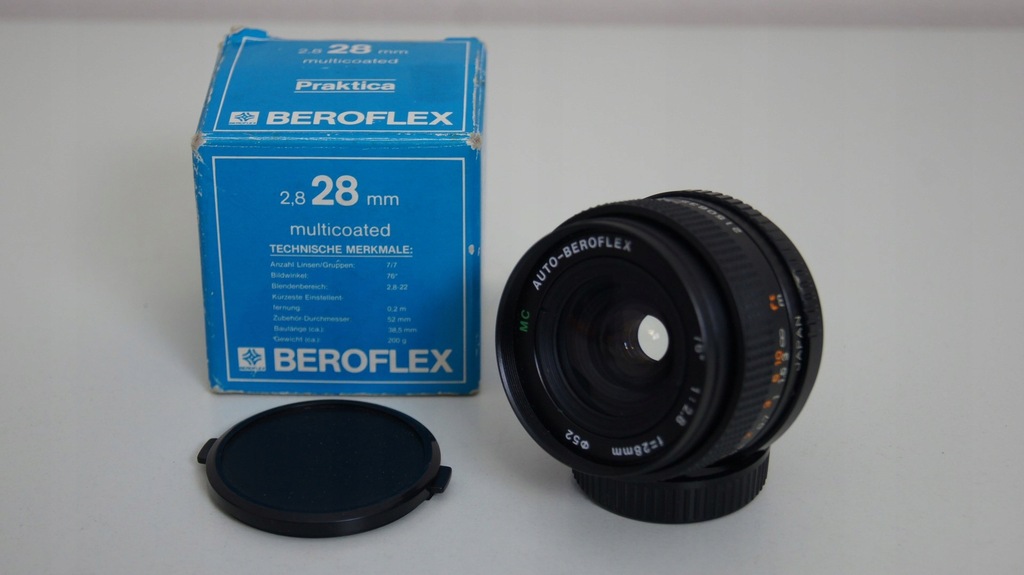 Obiektyw Beroflex 28 mm 1:2.8 M42 made in Japan!!!