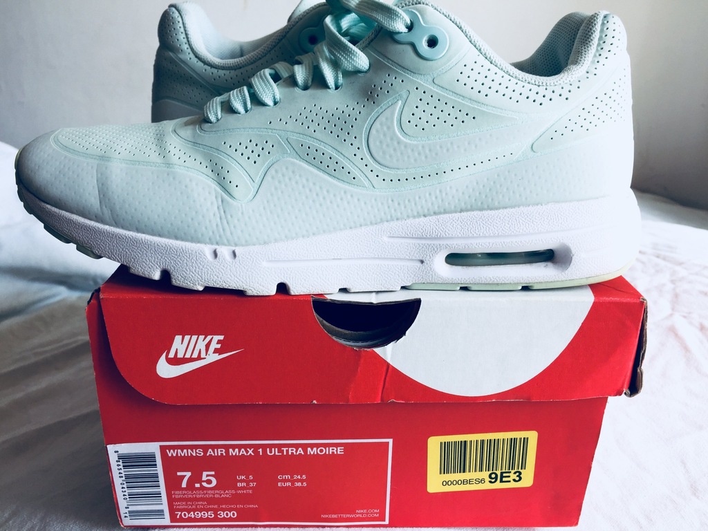 BUTY NIKE AIR MAX 1 WMNS ULTRA MOIRE 38,5 miętowe
