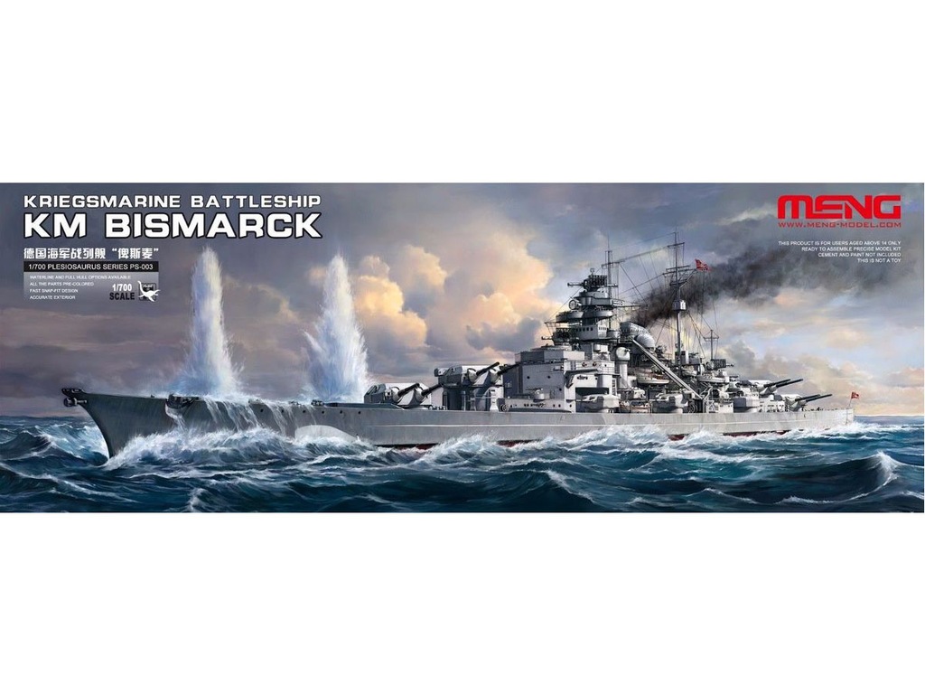 Okręt pancernik Bismarck model PS-003 Meng TYCHY