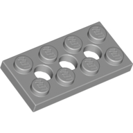 Lego Technic Płytka 2x4 jasny szary 3709b - 2 szt