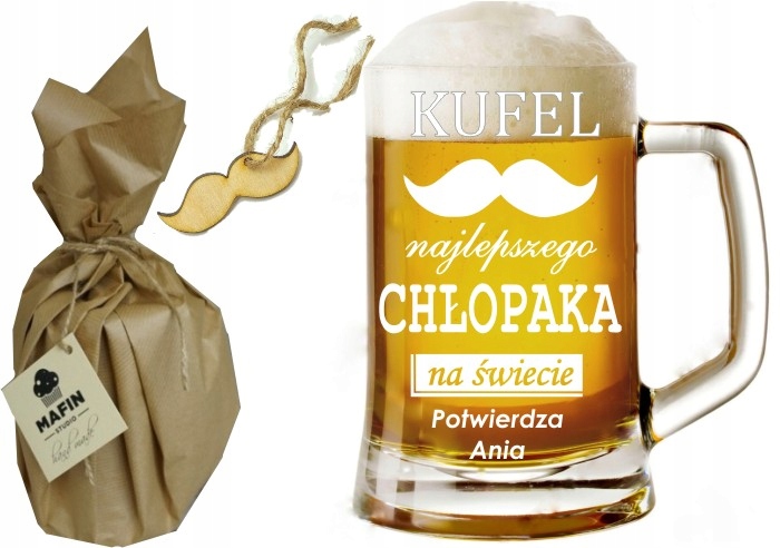 Kufel do piwa z grawerem na DZIEŃ CHŁOPAKA kubek