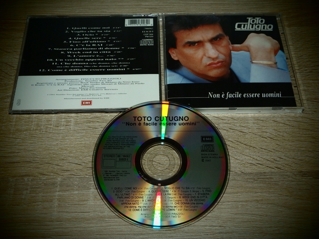TOTO CUTUGNO - NON E FACILE ESSERE UOMINI ('91)