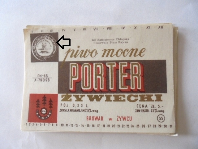 Wyprzedaż etykiet browar Żywiec porter