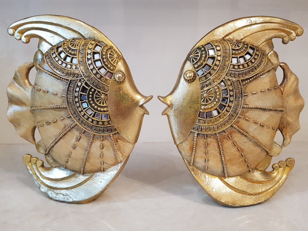 ZESTAW figurki ozdobne ryby ceramiczne ryba rybka