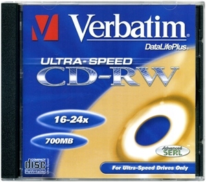 Płyty Verbatim CD-RW 16-24x 700MB UltraSpeed 1 szt