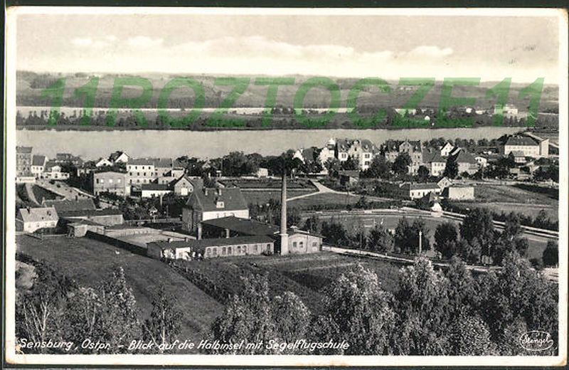 MRĄGOWO Sensburg Halbinsel mit Segelflugschule1943
