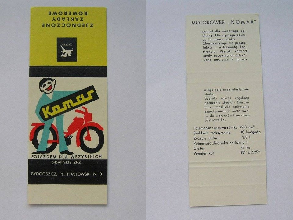 Motorower Komar ROMET reklama