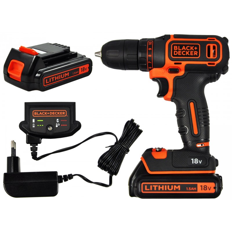 Шуруповерт Black Decker 18v. Шуруповерт Блэк энд Деккер 18 вольт. Black Decker шуруповерт 18v с насадками. Аккумуляторный инструмент Блэк Деккер 18 вольт.