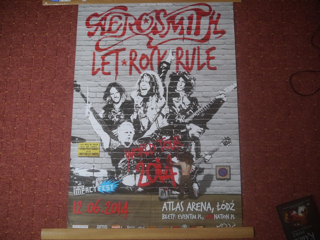 Plakat koncertowy  AEROSMITH nr 2,  Łódź 2014r