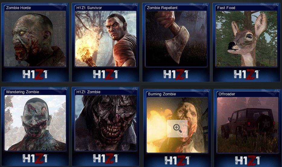 STEAM Trading Cards * H1Z1 hizi Karty - ZESTAW!