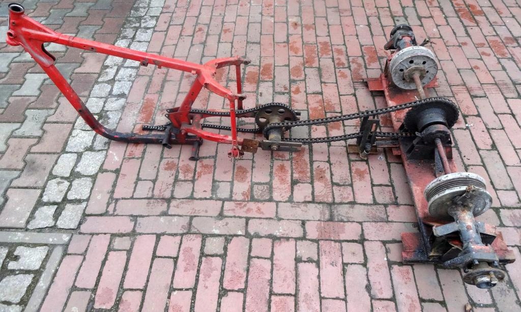 Trójkołowiec rama motocykla przyczepa konstrukcja