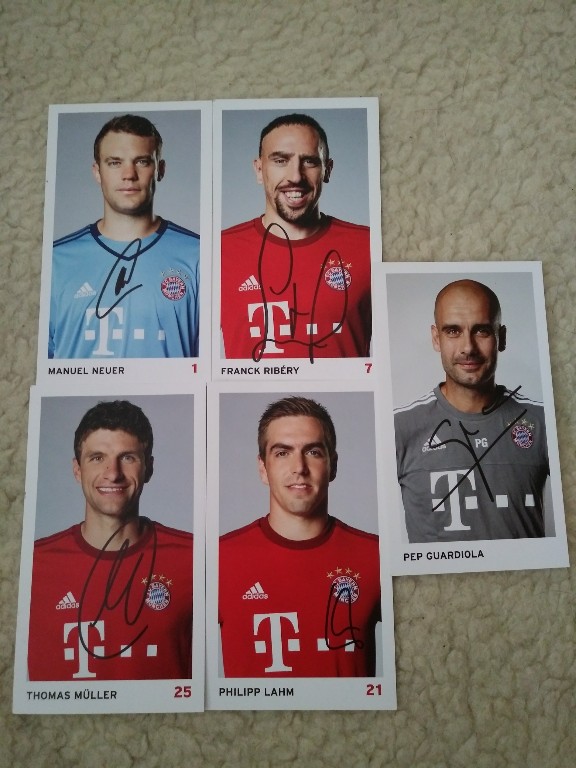 Autograf Bayern Monachium Ribery Lahm Muller