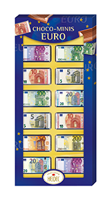 Czekoladki mleczne pieniążki Euro prezent