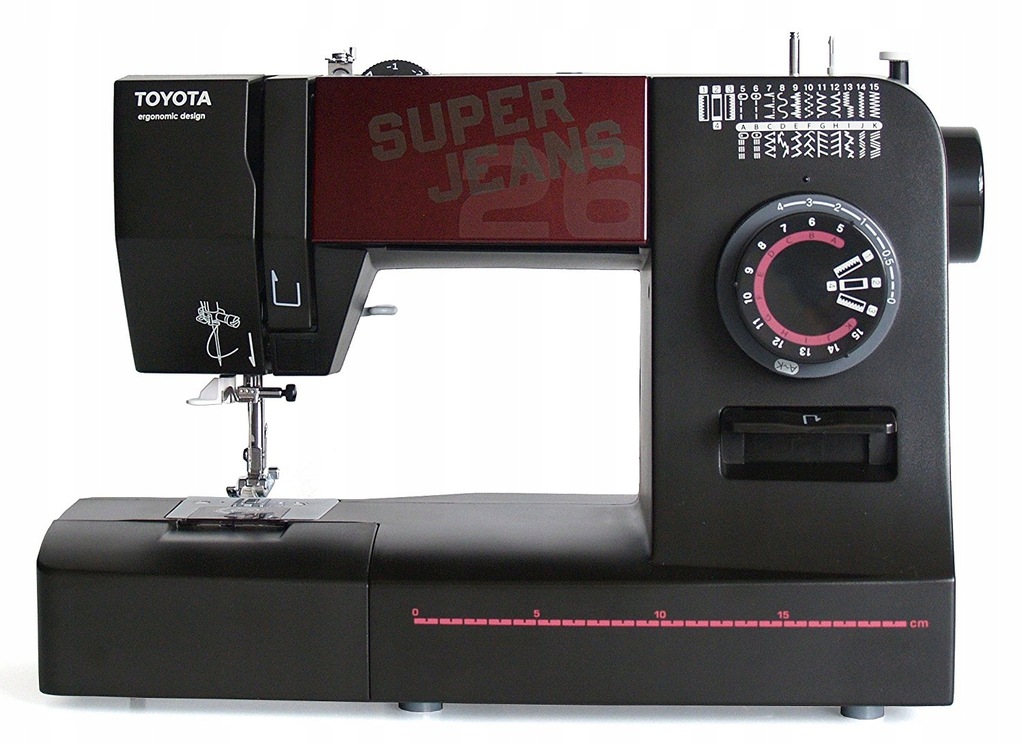 Maszyna do szycia Toyota 26 Super Jeans, czarna