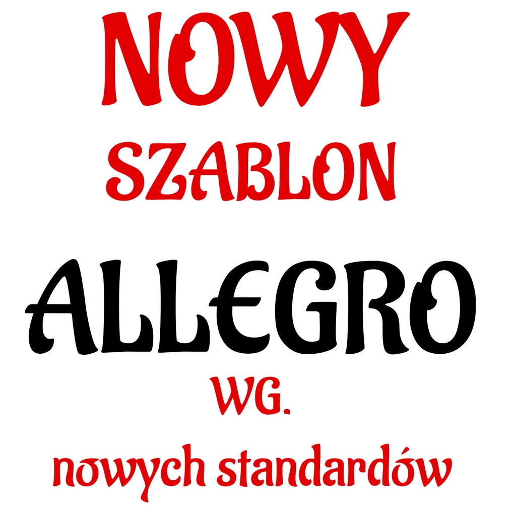 Oprawa graficzna aukcji! Szablon allegro nowy opis