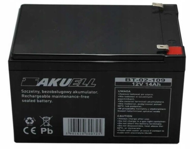 Akumulator AGM żelowy AKUELL BT-02-109 (12V 14Ah)