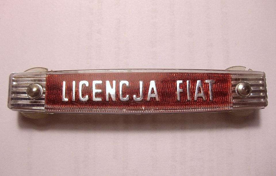 Emblemat Licencja Fiat - znaczek do 125p 126p