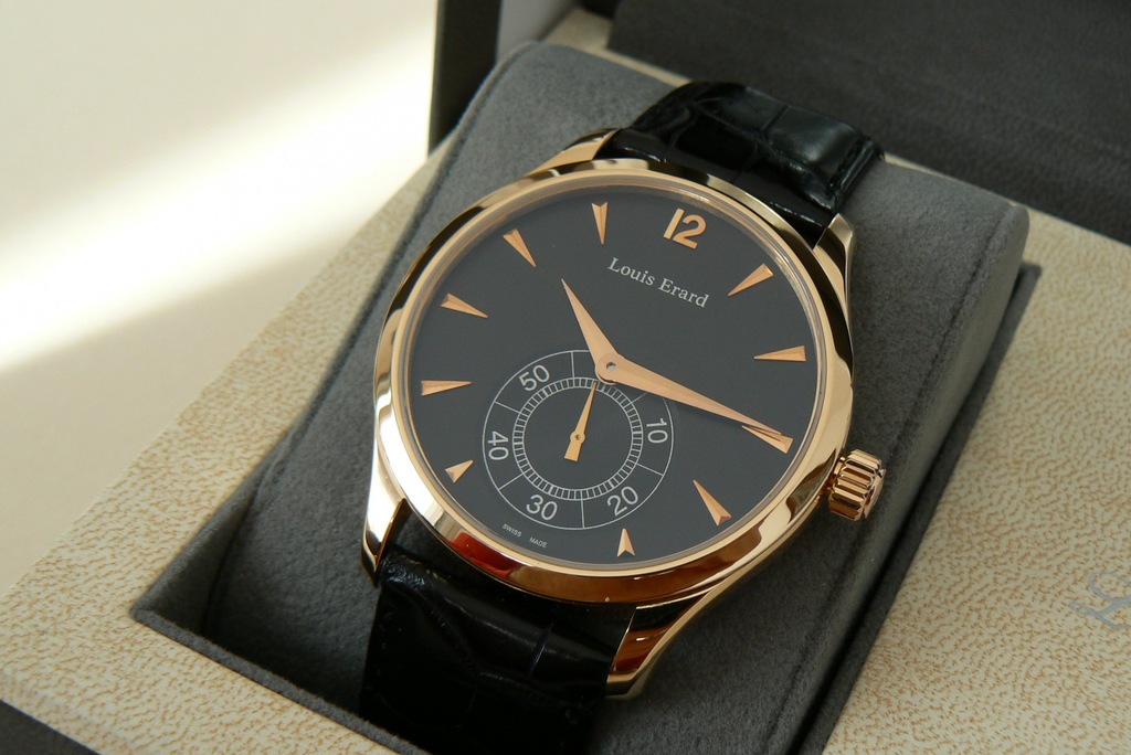 Louis Erard 1931 złoty 750 gold 18K omega duży 40m