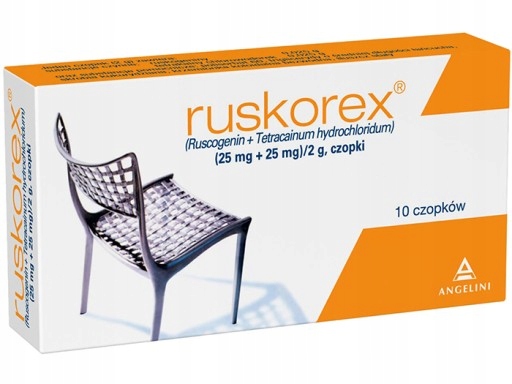 RUSKOREX CZOPKI HEMOROIDY ŻYLAKI ODBYTU BÓL ŚWI