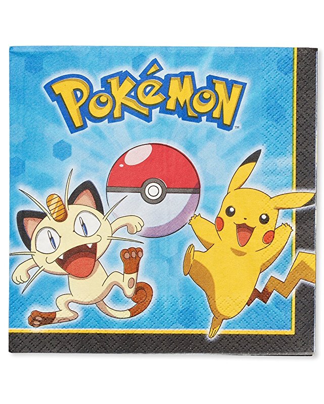 SERWETKI JEDNORAZOWE PAPIEROWE POKEMON 15 SZTUK