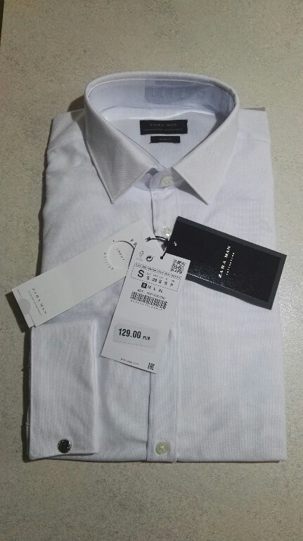 koszula męska Zara r.S biała idealna na prezent