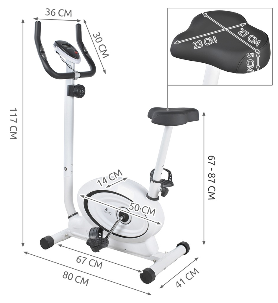 Rower stacjonarny treningowy magnetyczny biały